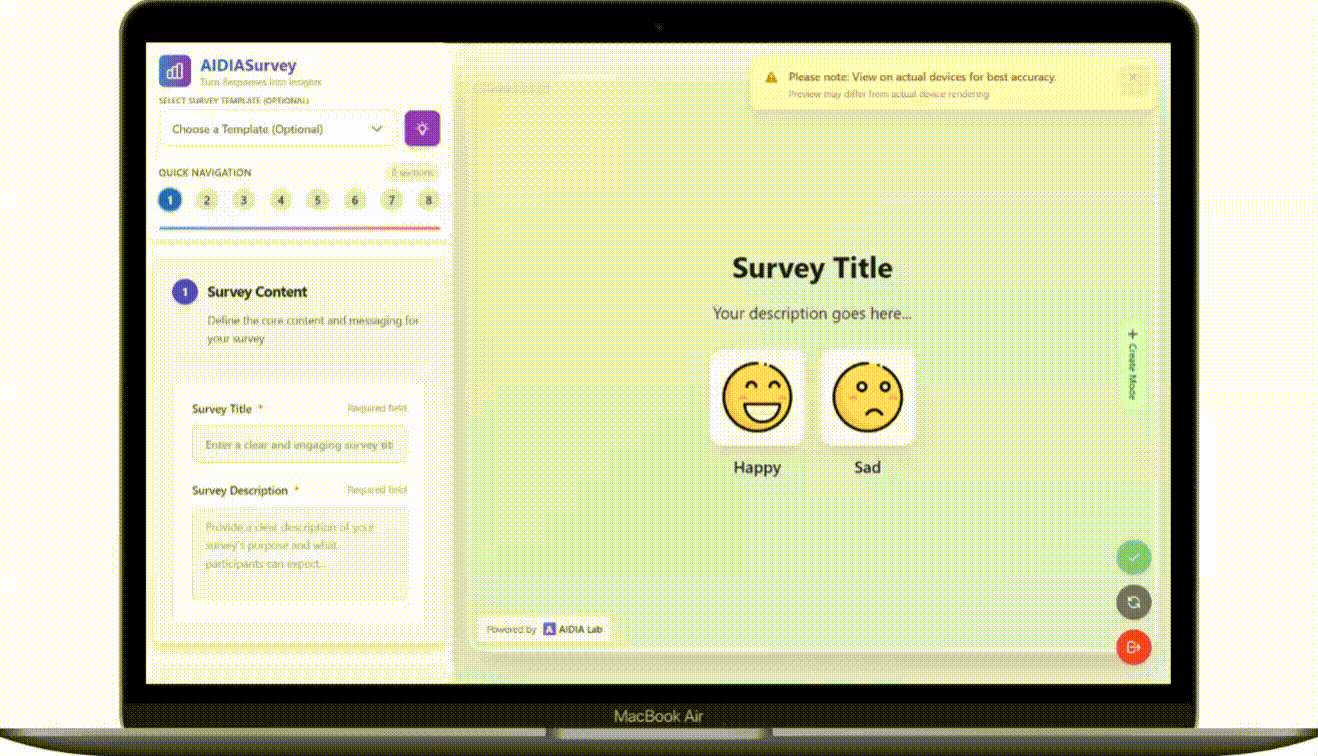 AIDIASurvey Desktop Dashboard